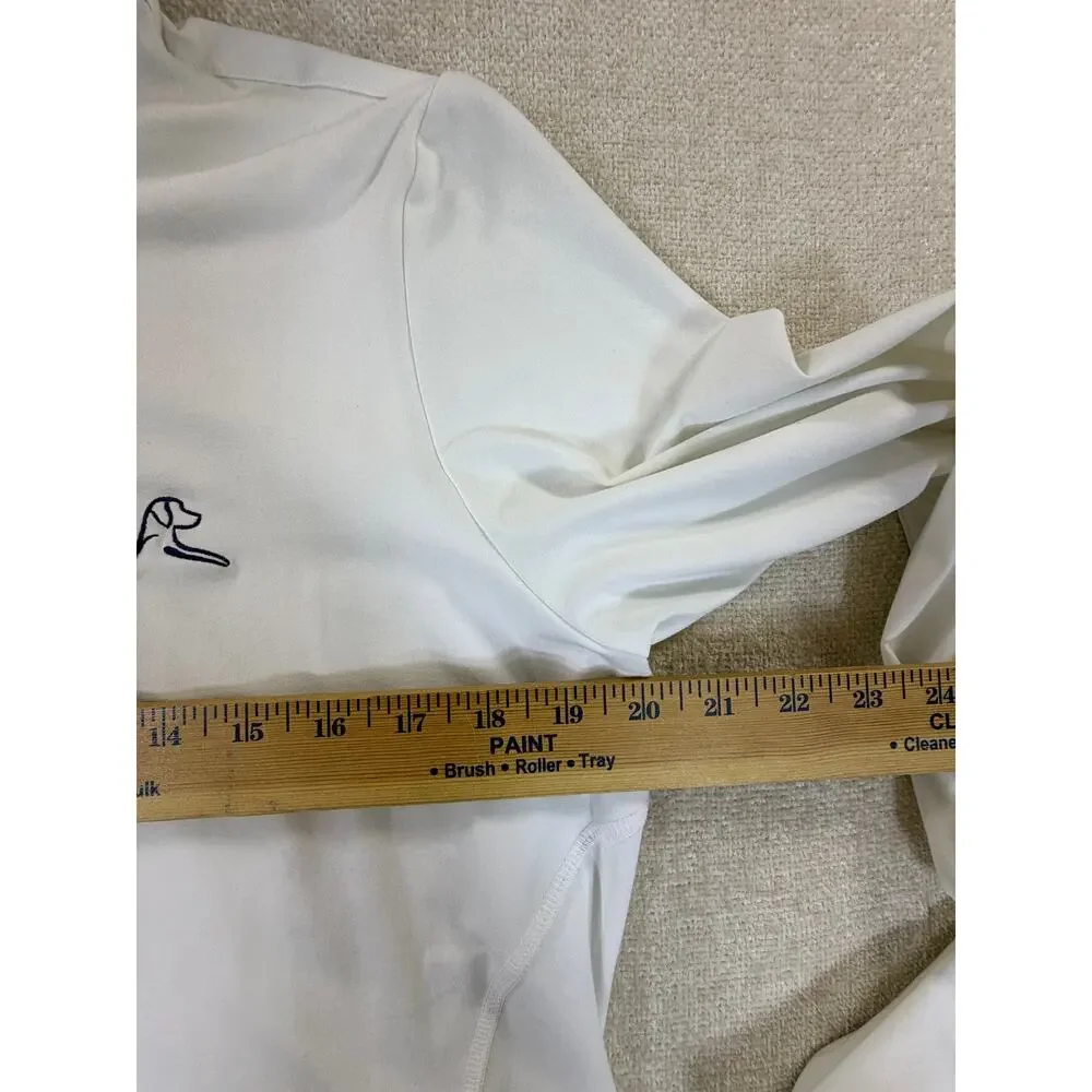 NWT Rhoback Women Large White Performance Quarter Zip Long Sleeve Golf Pullover